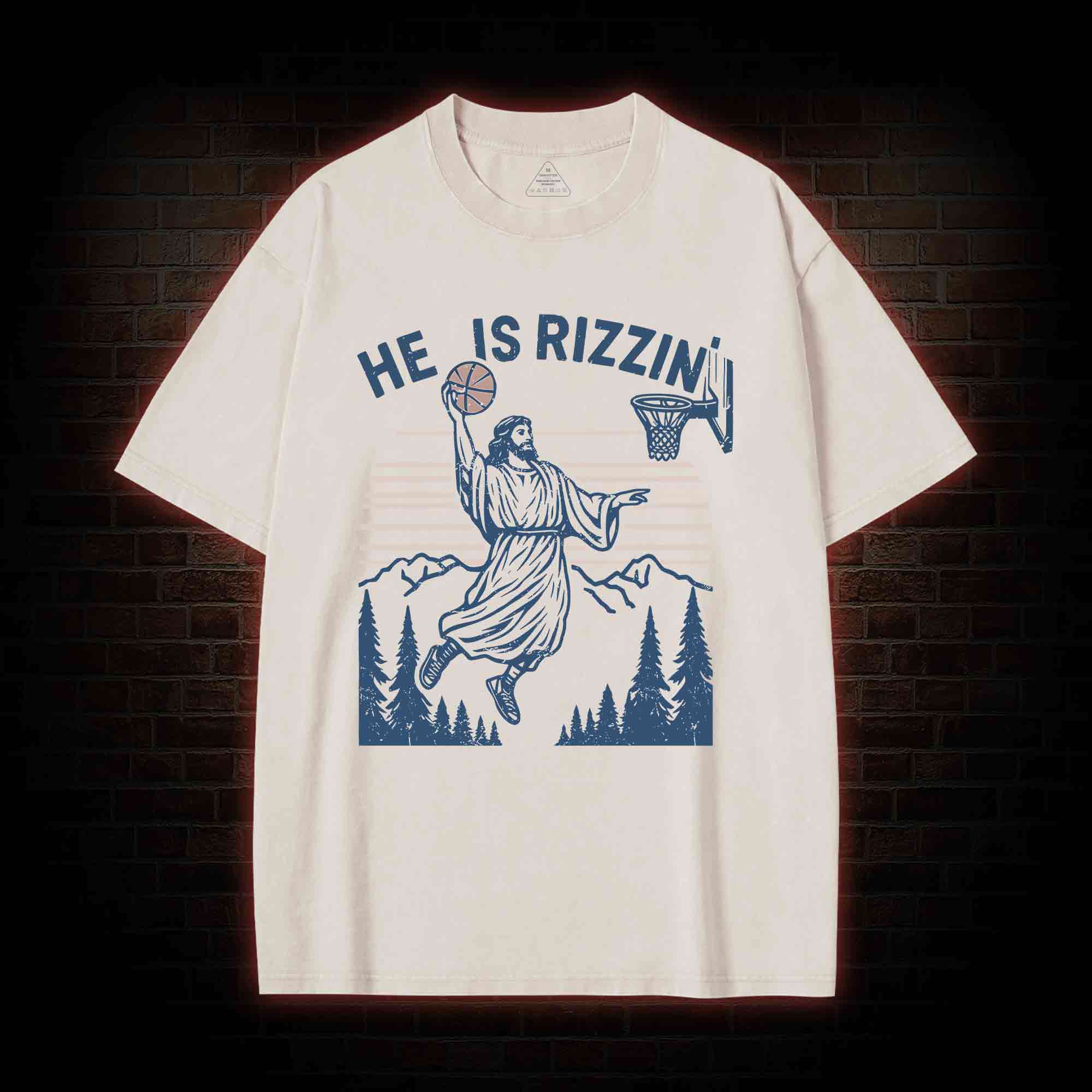 He Is Rizzin' Funny Jesus Washed T-shirt