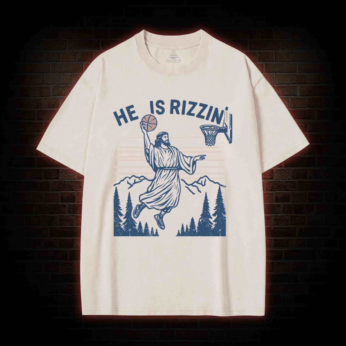 He Is Rizzin' Funny Jesus Washed T-shirt