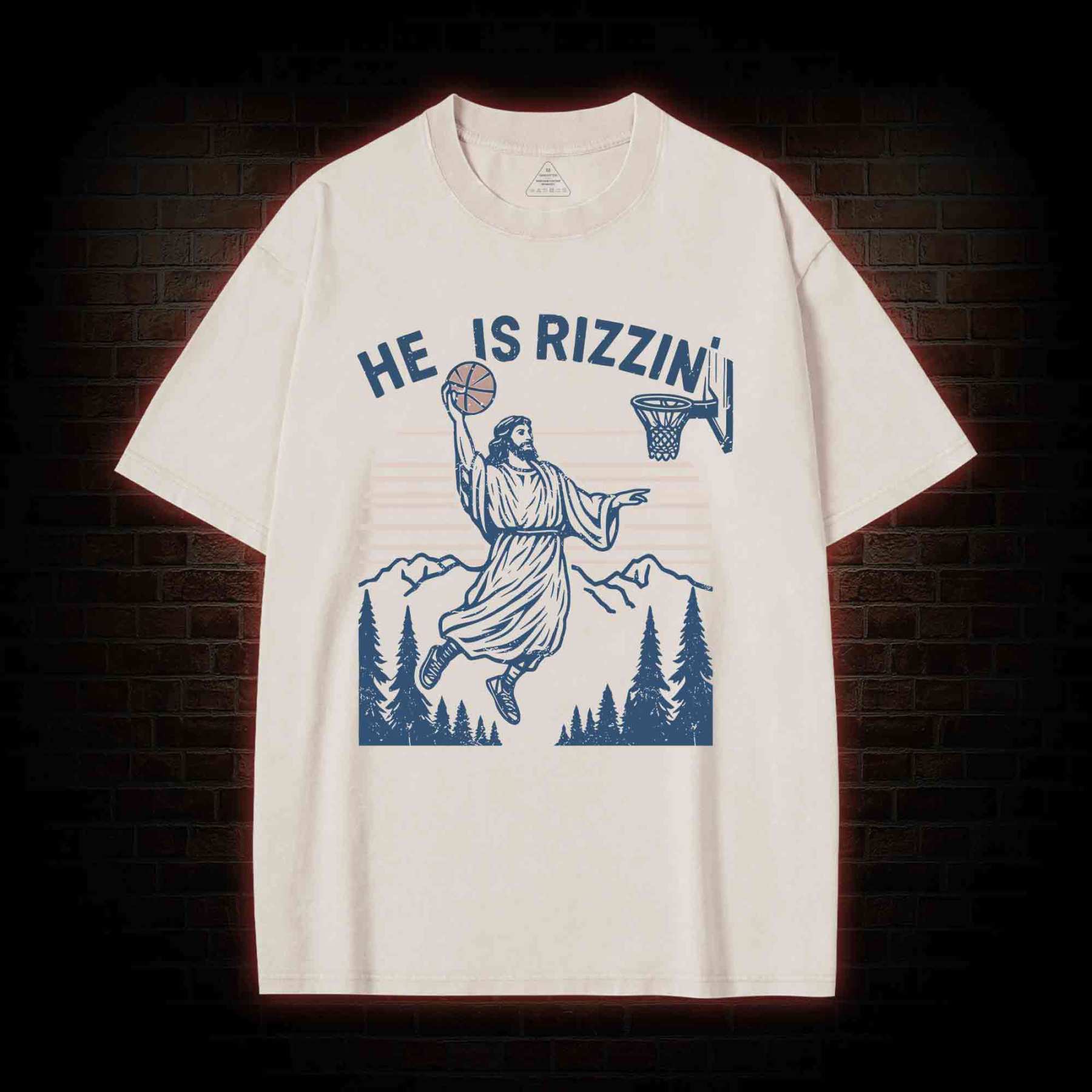 He Is Rizzin' Funny Jesus Washed T-shirt