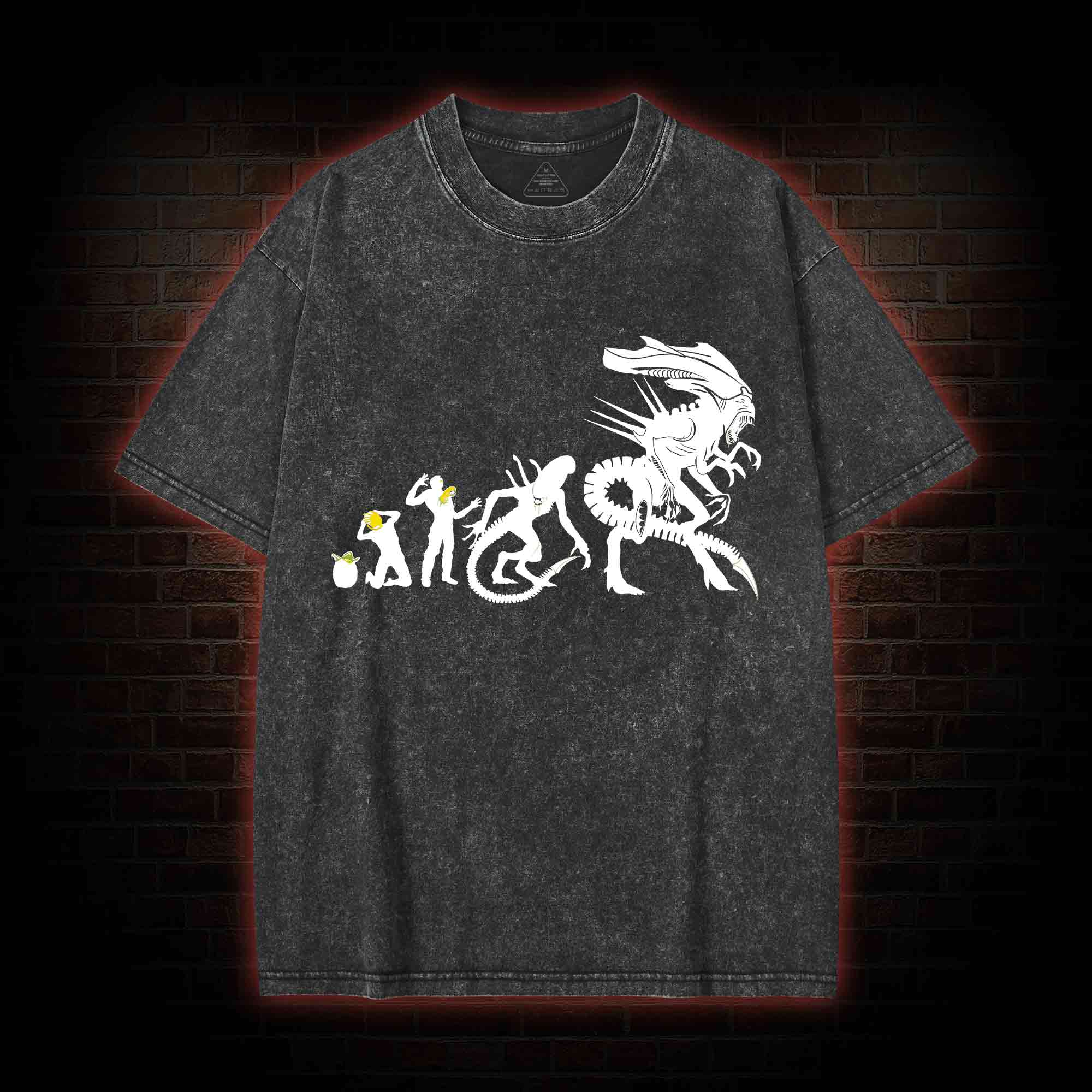 Alien Evolution Washed T-shirt