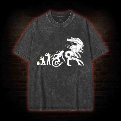 Alien Evolution Washed T-shirt