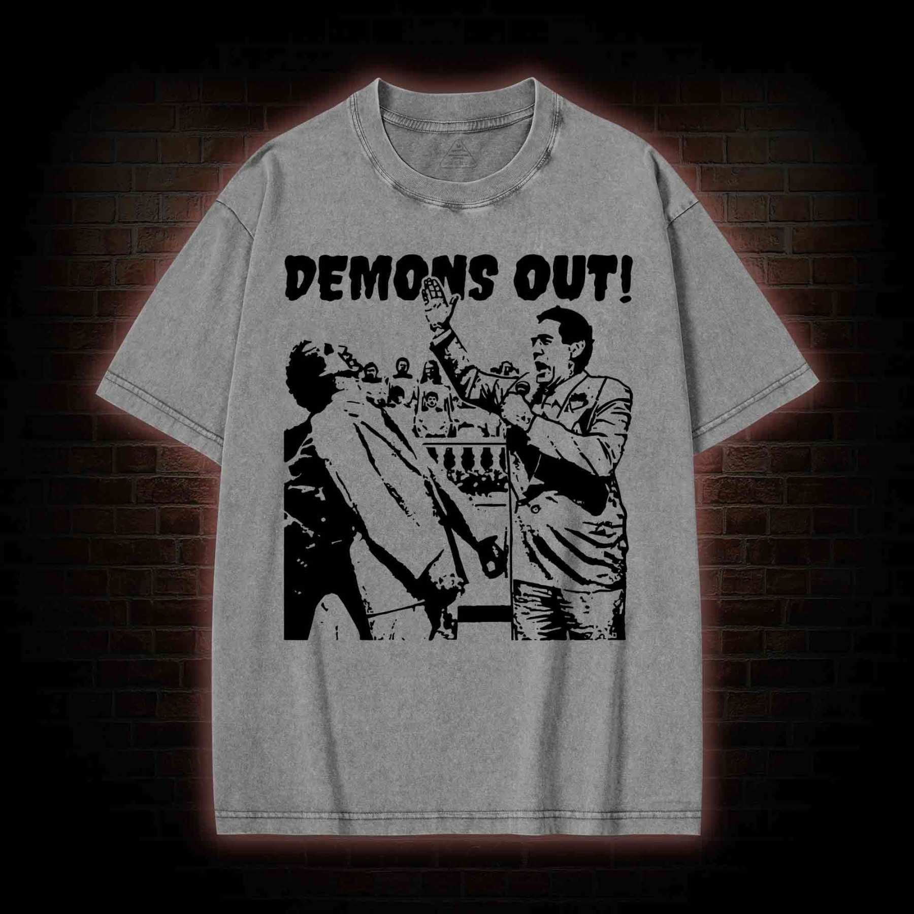 Demons Out! Washed T-shirt