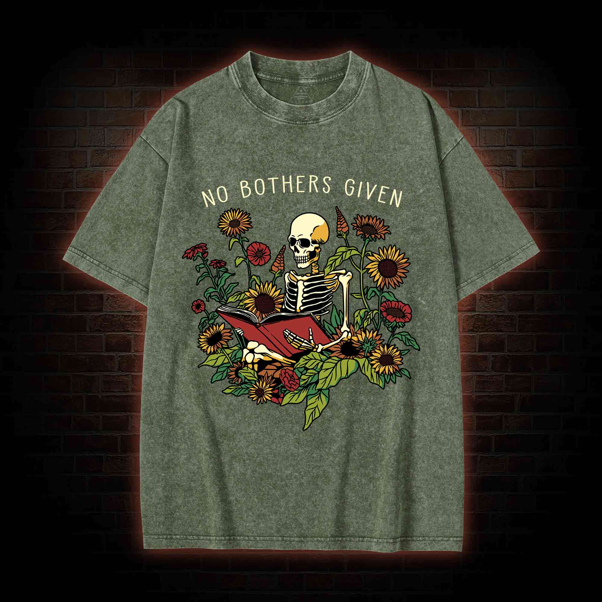 No Bothers Given Washed T-shirt