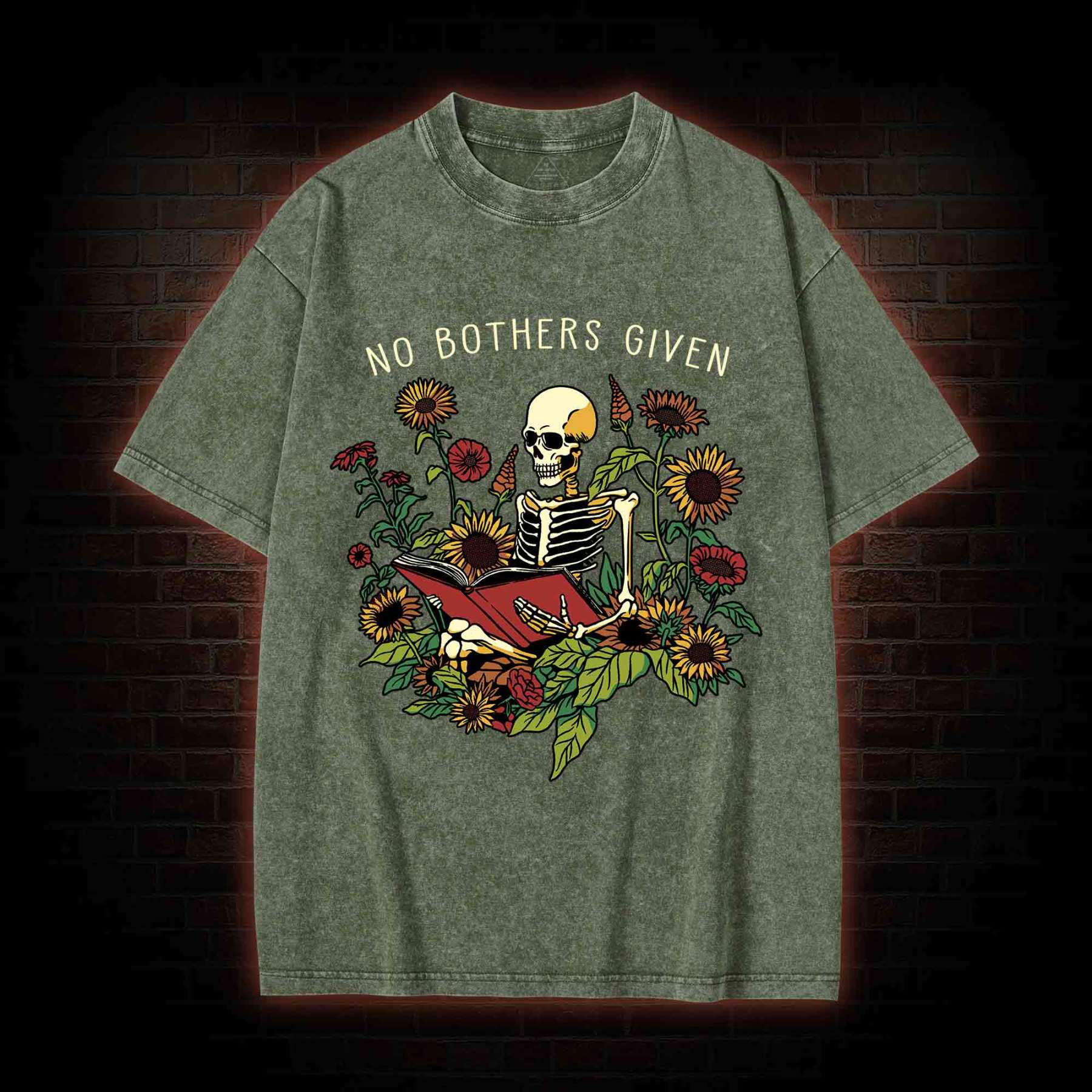 No Bothers Given Washed T-shirt