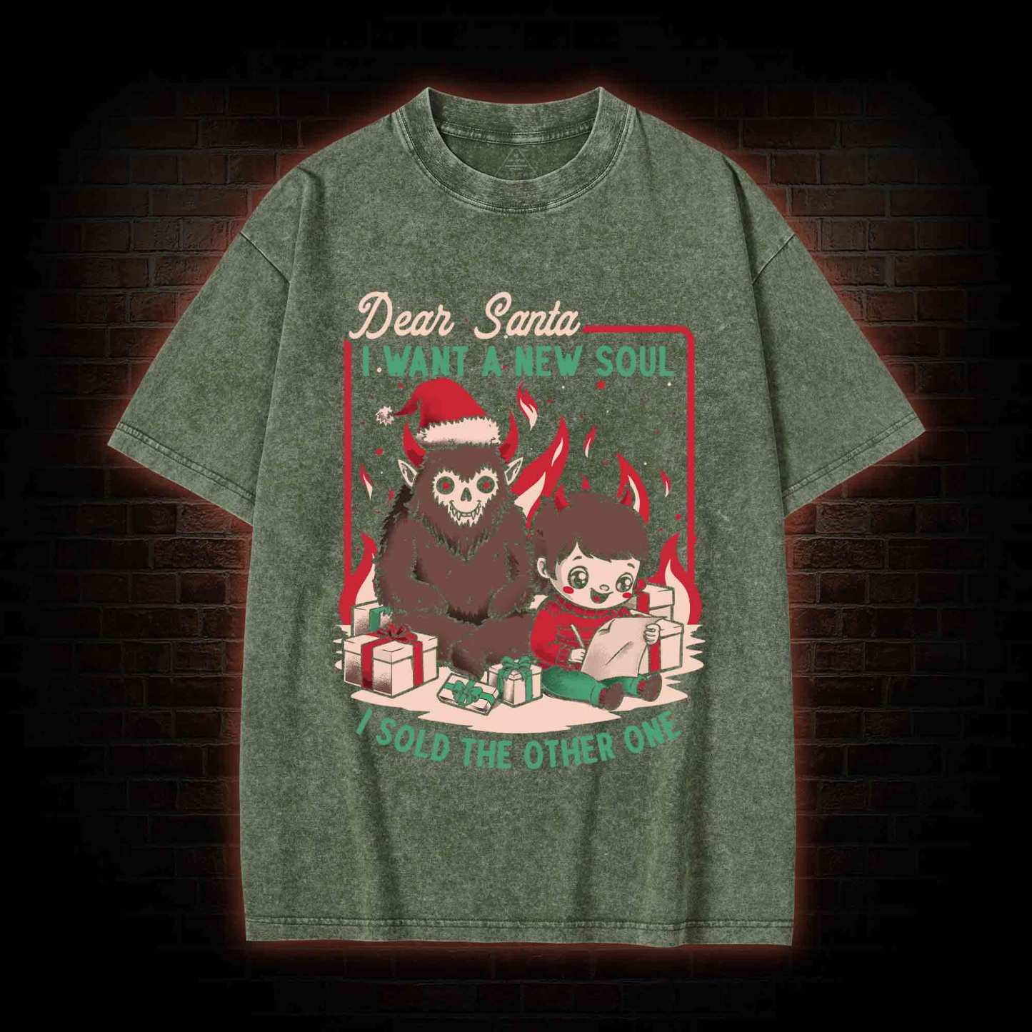 Dear Santa I Want A New Soul Washed T-shirt