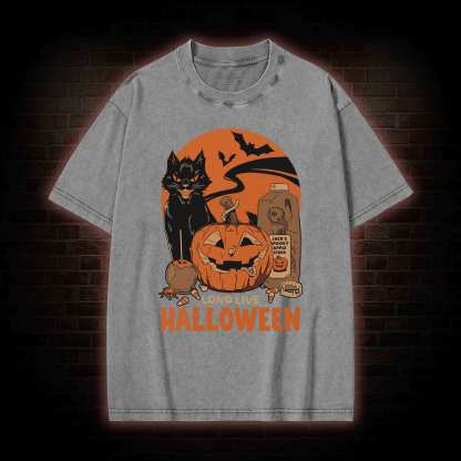 Long Live Halloween Washed T-shirt
