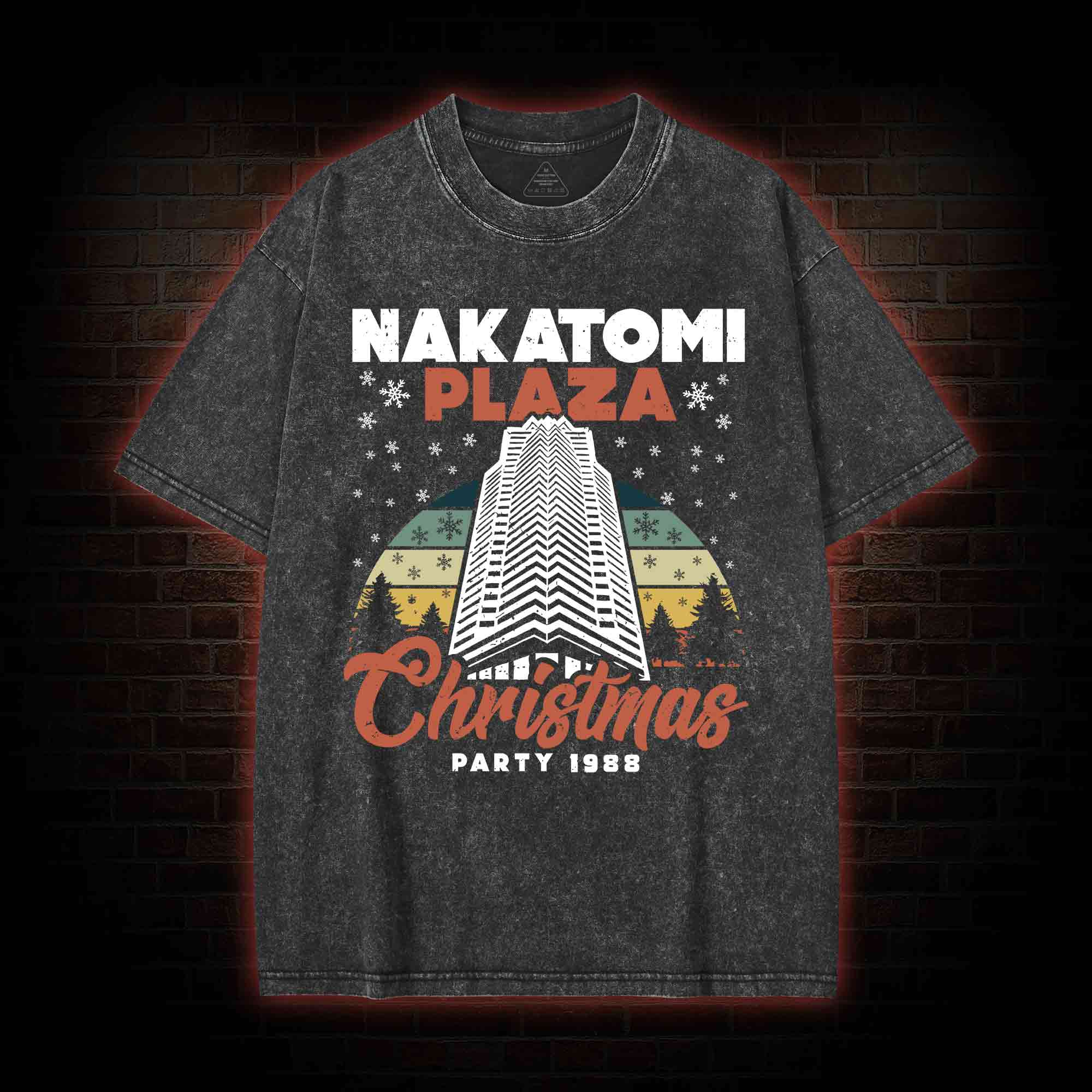 Nakatomi Plaza Christmas Party Washed T-shirt