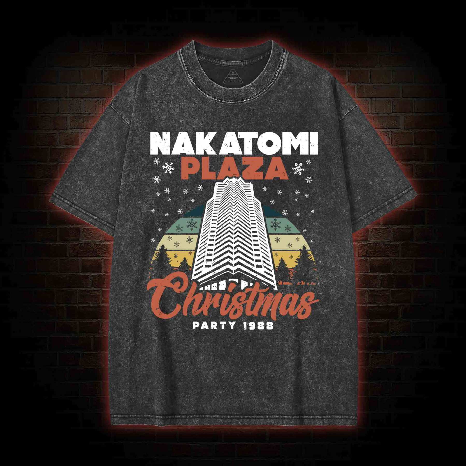 Nakatomi Plaza Christmas Party Washed T-shirt