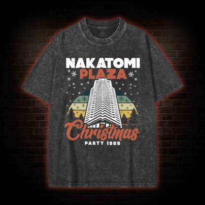 Nakatomi Plaza Christmas Party Washed T-shirt