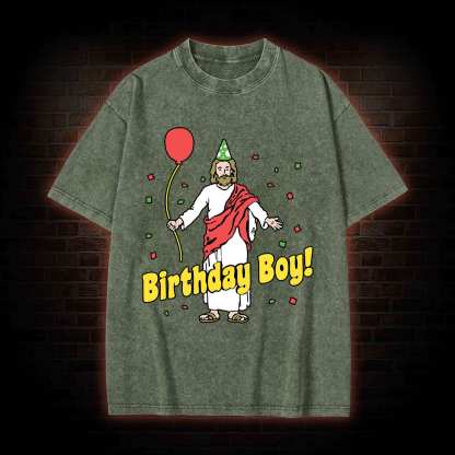 Birthday Boy Washed T-shirt
