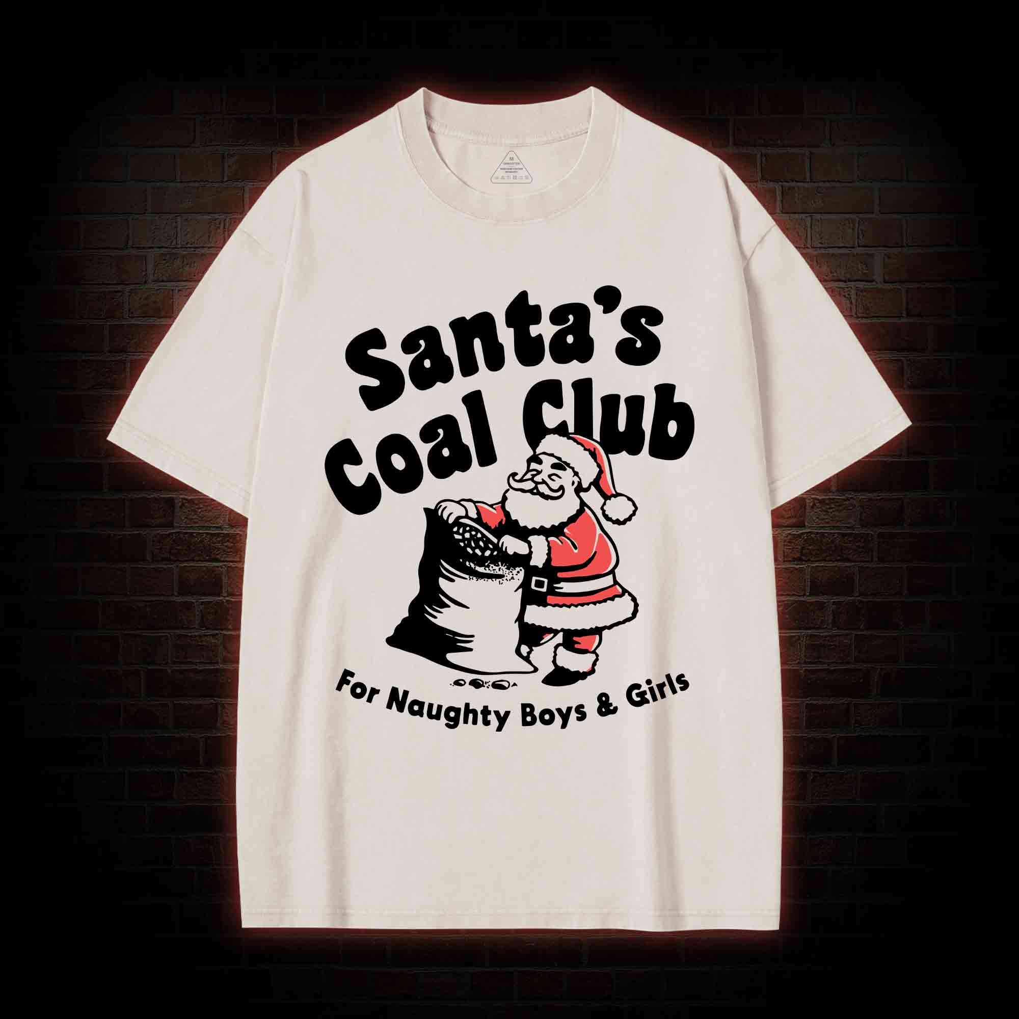 Santa's Coal Club Washed T-shirt
