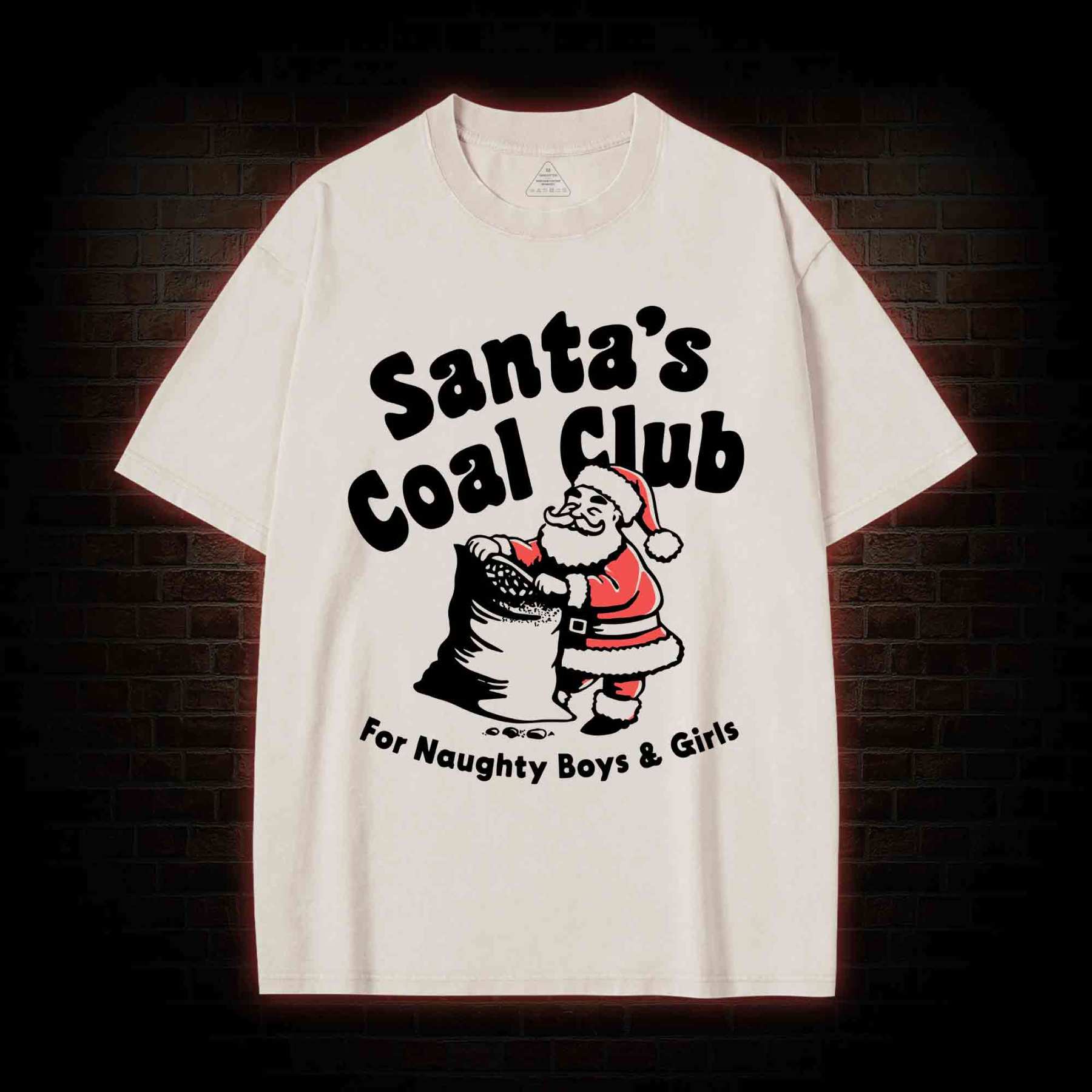 Santa's Coal Club Washed T-shirt