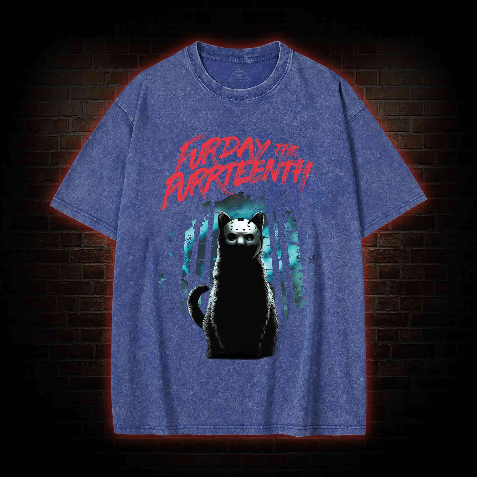 Furday The Purrteenth Washed T-shirt