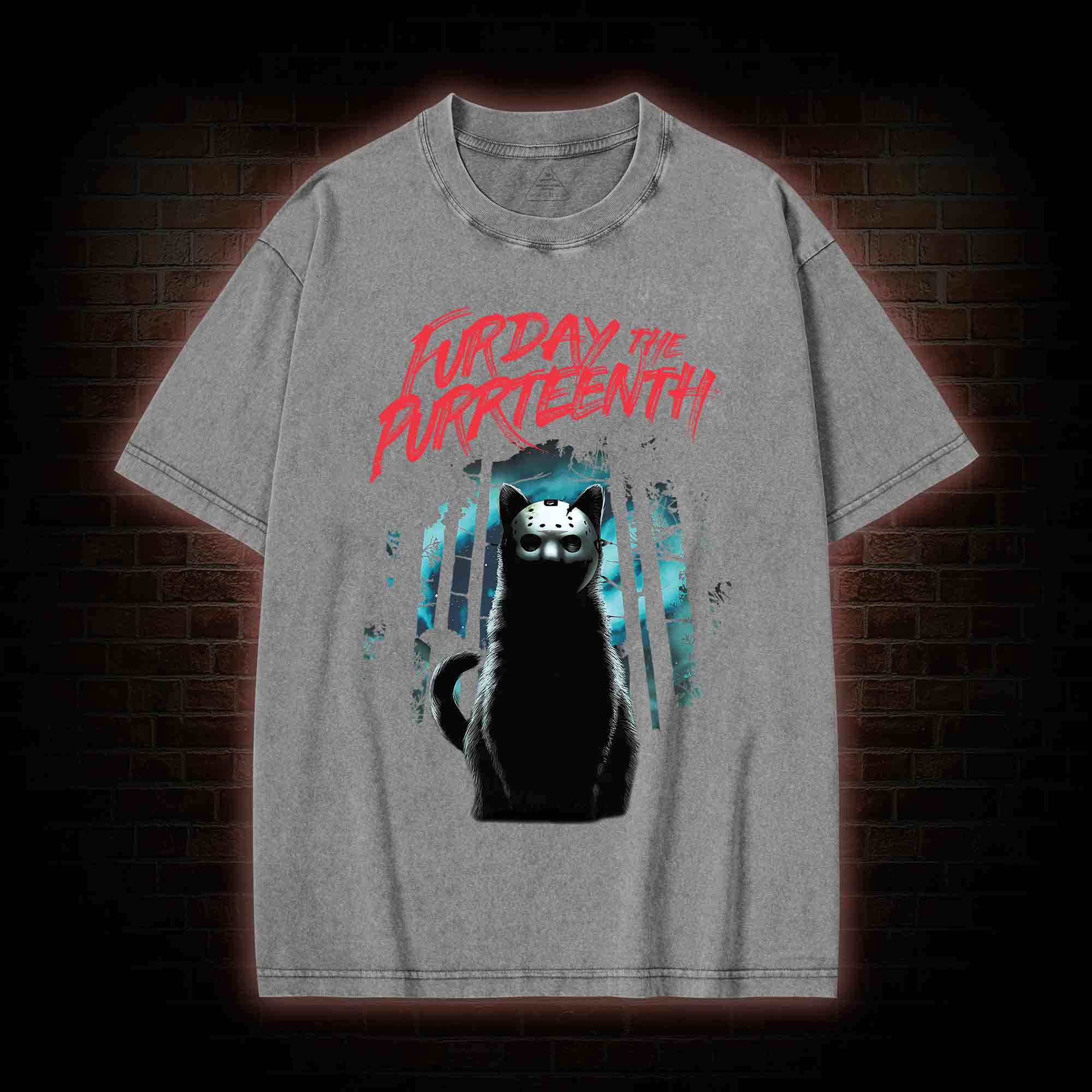 Furday The Purrteenth Washed T-shirt