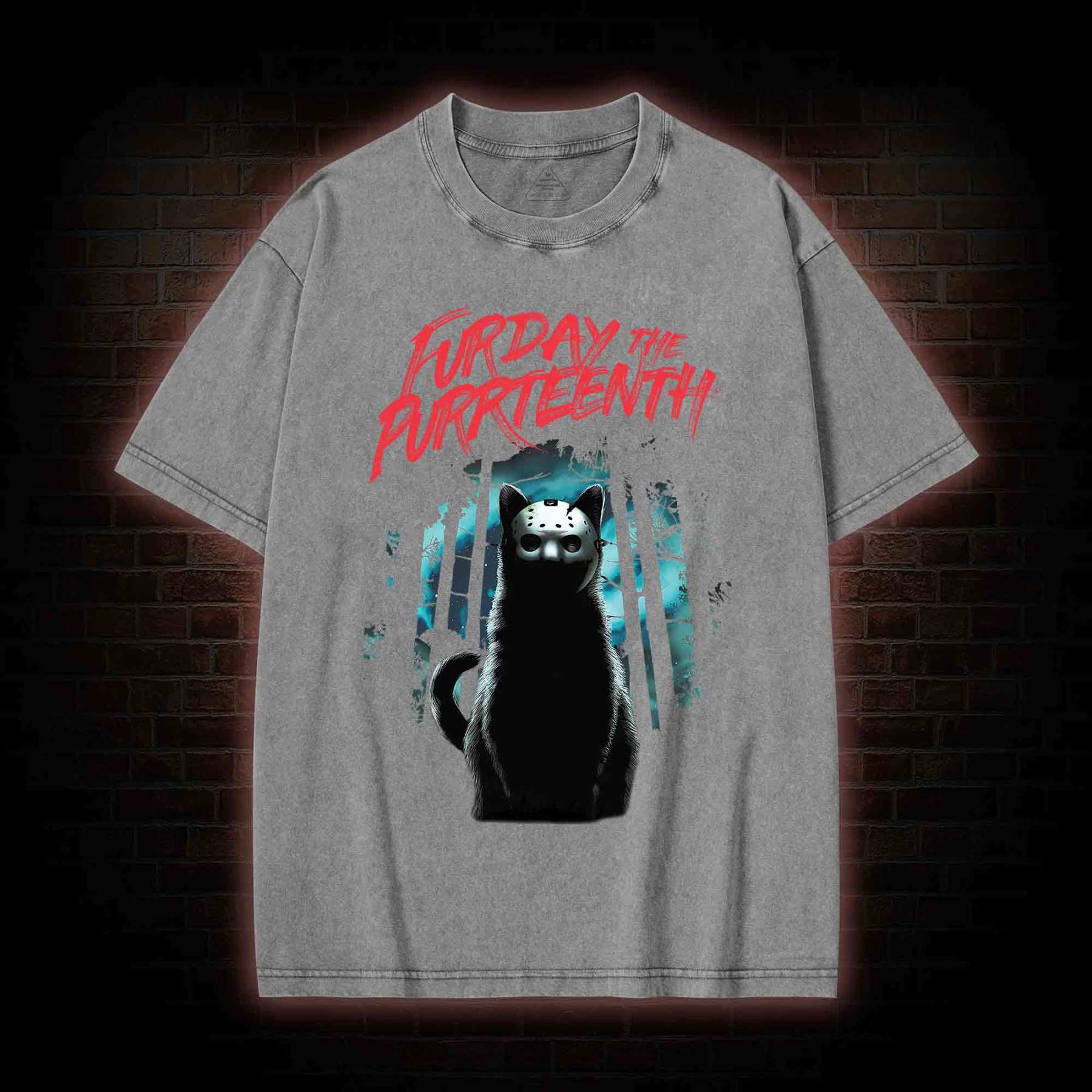 Furday The Purrteenth Washed T-shirt