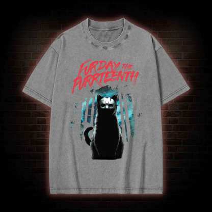 Furday The Purrteenth Washed T-shirt