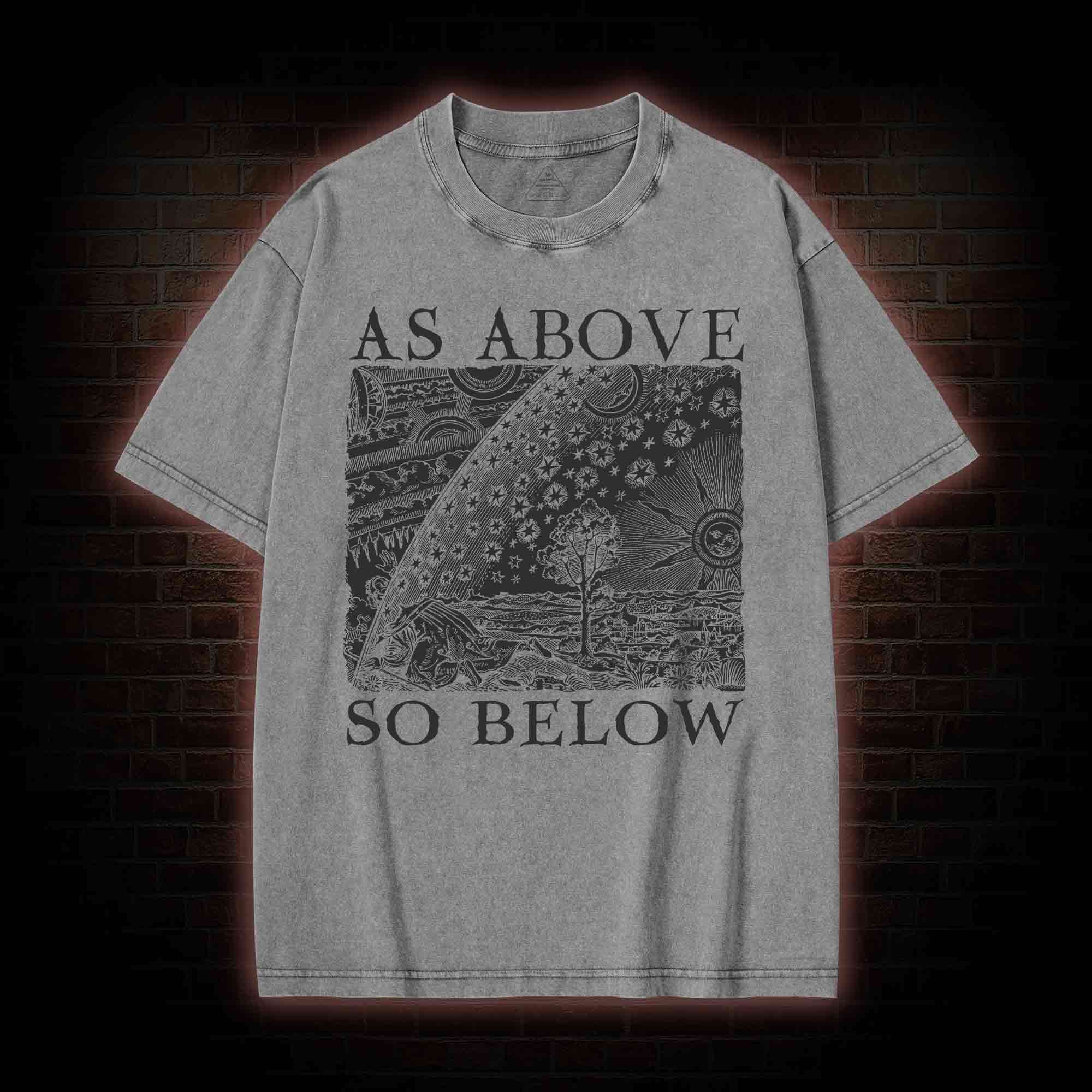 As Above So Below Washed T-shirt