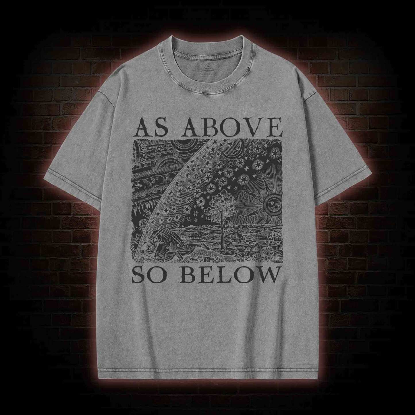 As Above So Below Washed T-shirt