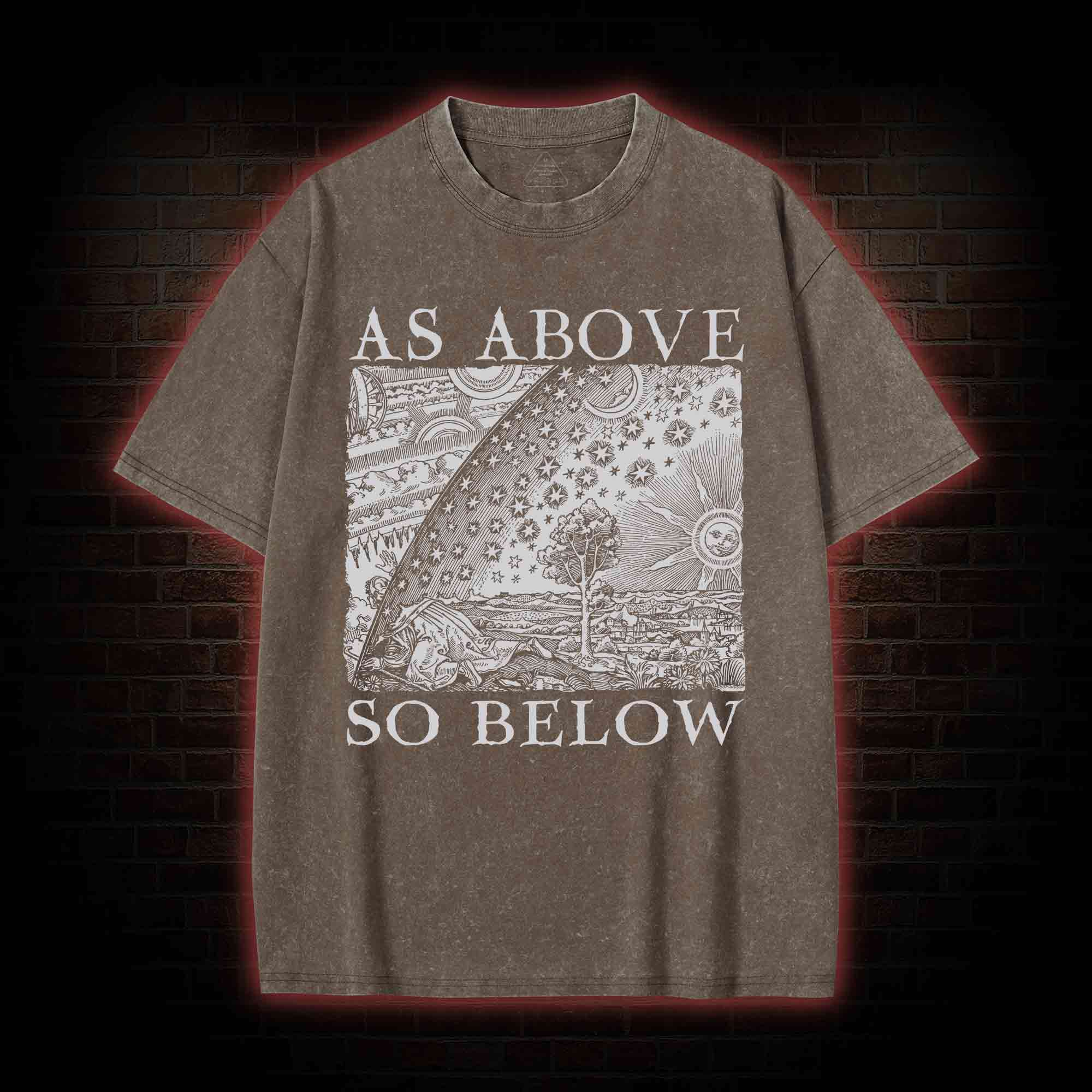 As Above So Below Washed T-shirt