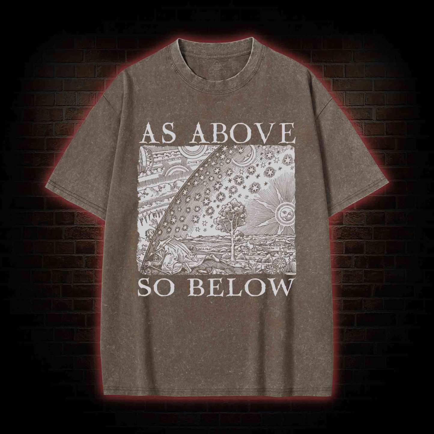 As Above So Below Washed T-shirt