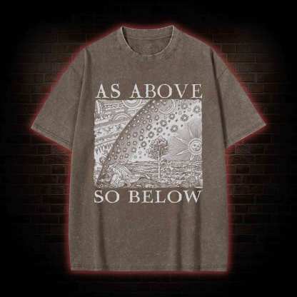 As Above So Below Washed T-shirt