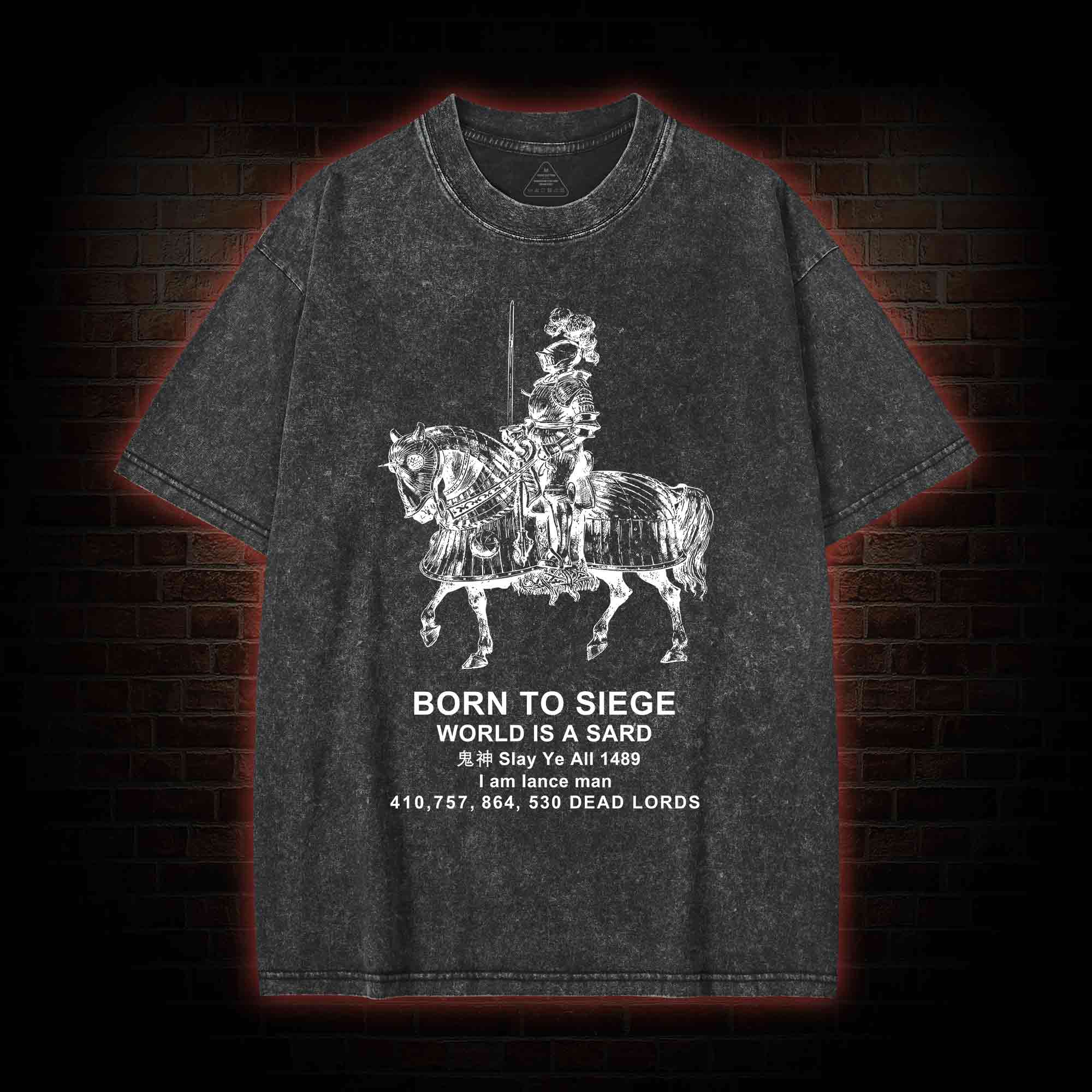 Born To Siege Washed T-shirt