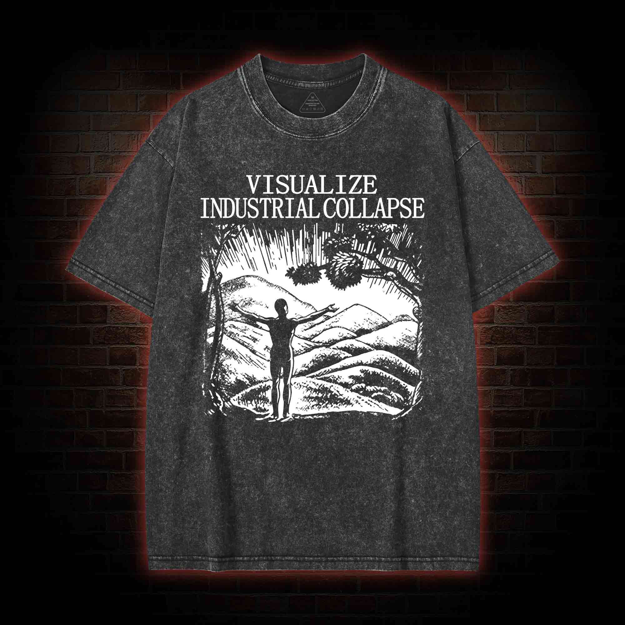Visualize Industrial Collapse Washed T-shirt