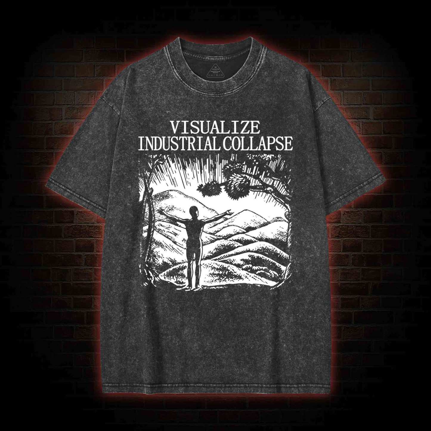Visualize Industrial Collapse Washed T-shirt