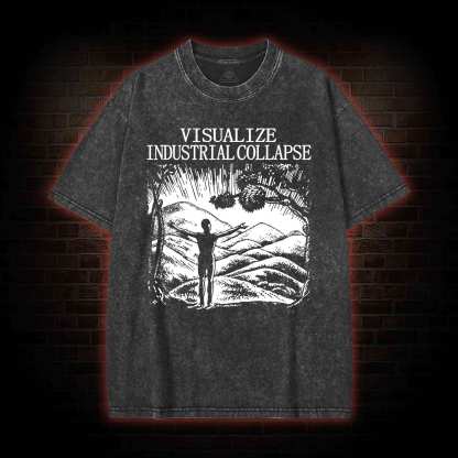 Visualize Industrial Collapse Washed T-shirt