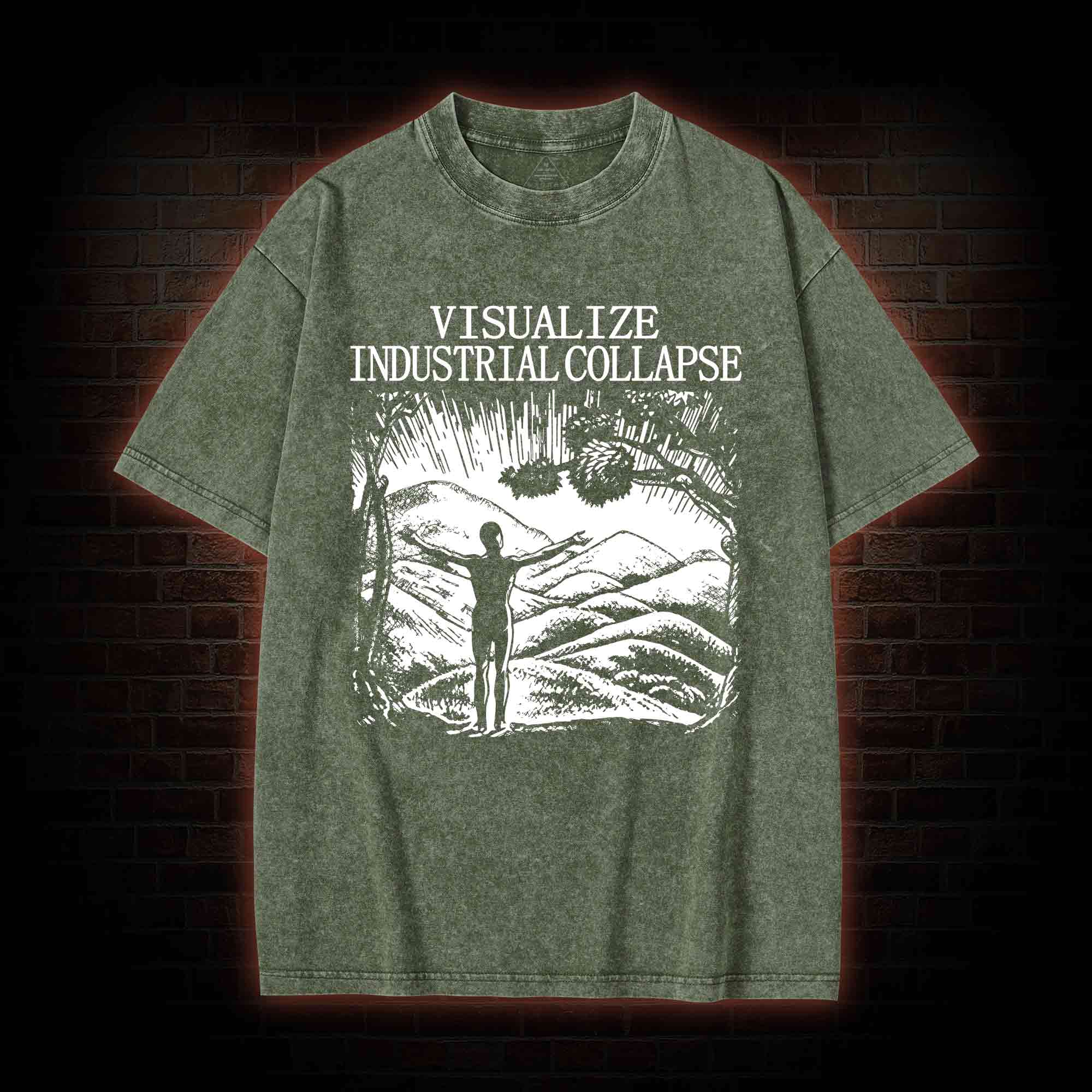 Visualize Industrial Collapse Washed T-shirt