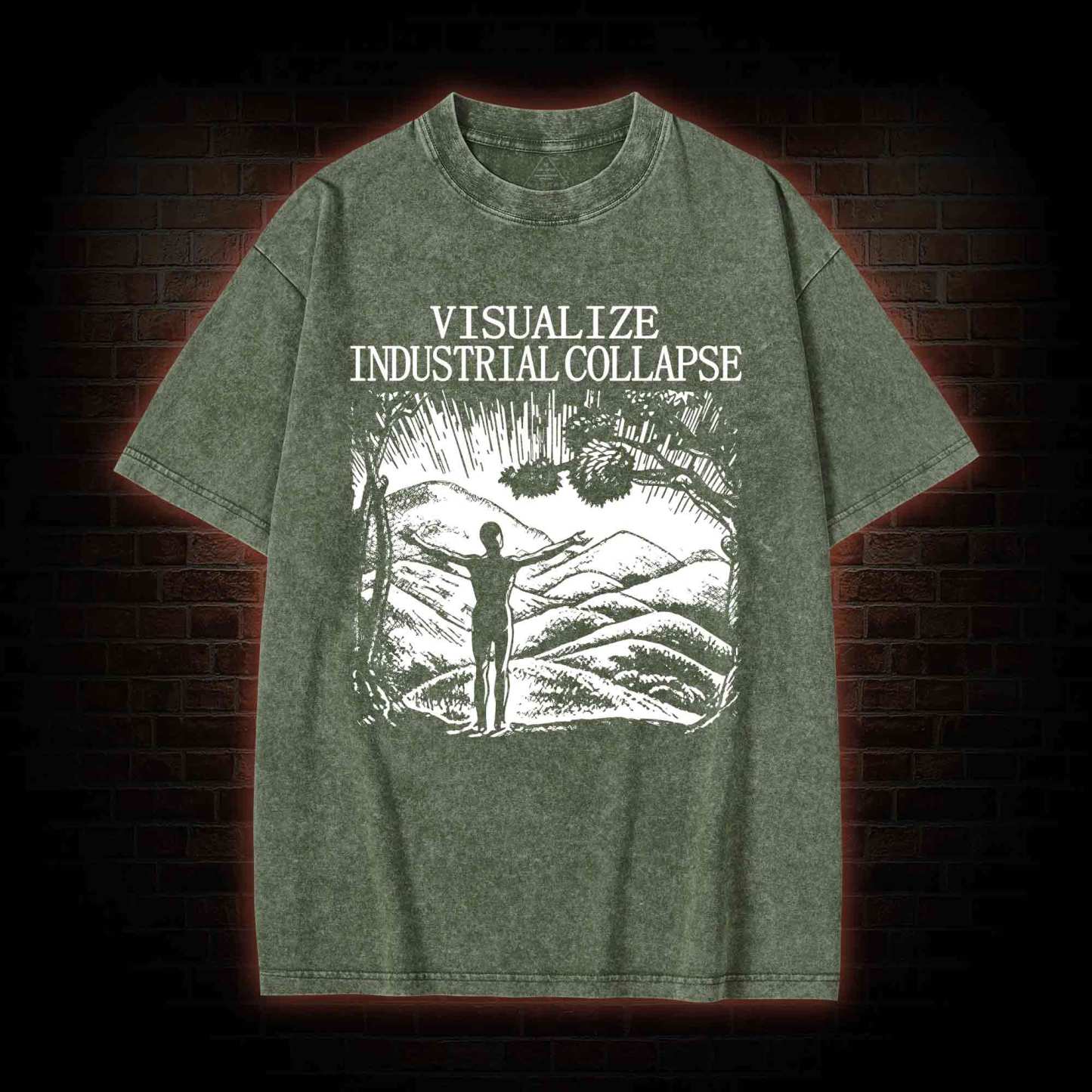 Visualize Industrial Collapse Washed T-shirt