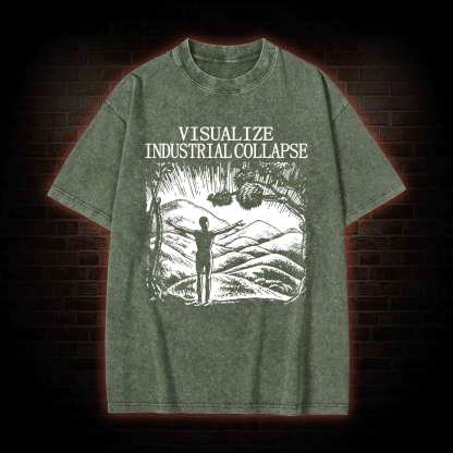 Visualize Industrial Collapse Washed T-shirt