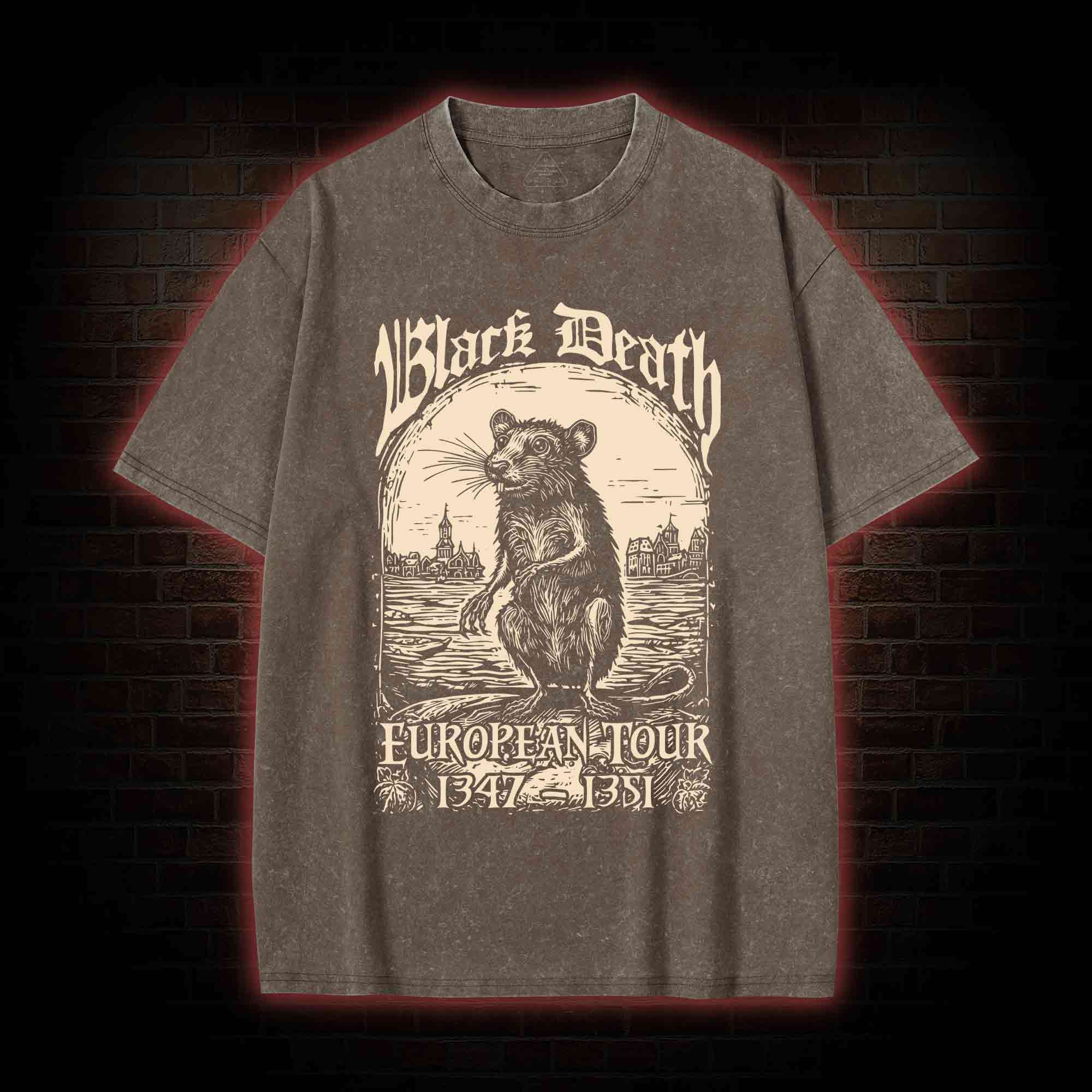 Black Death European Tour Washed T-shirt