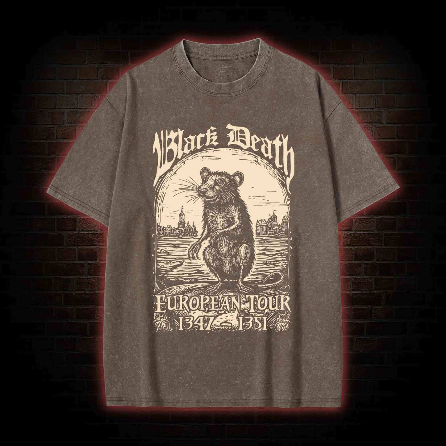 Black Death European Tour Washed T-shirt
