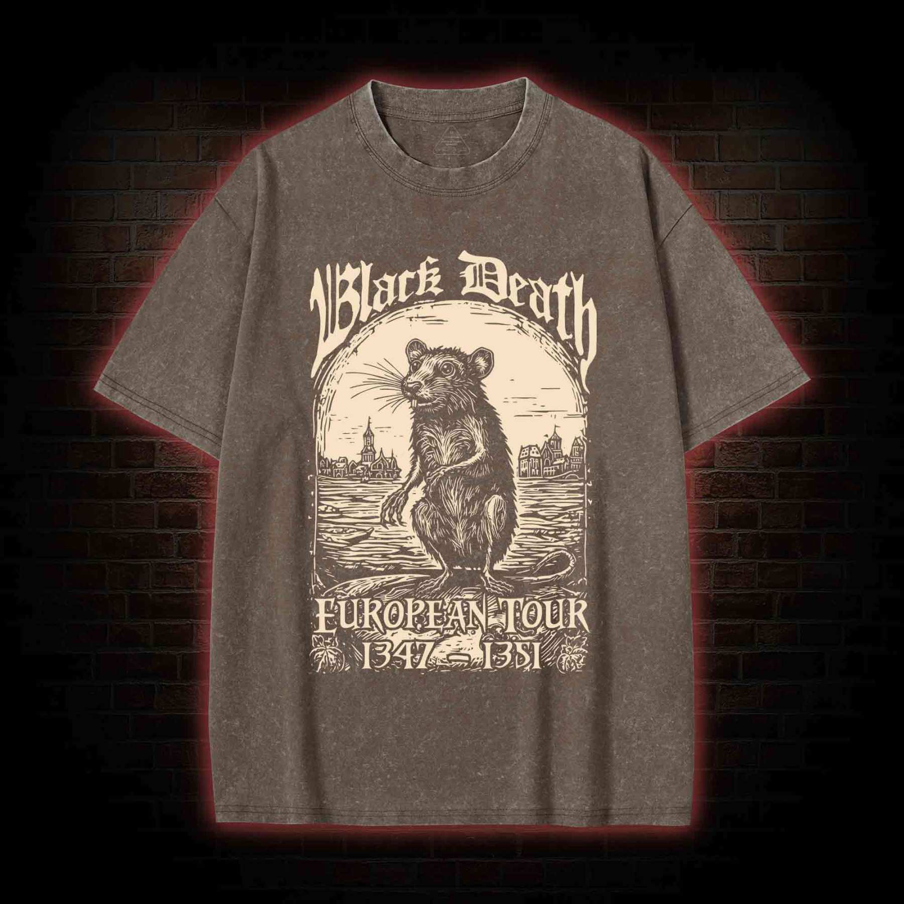Black Death European Tour Washed T-shirt