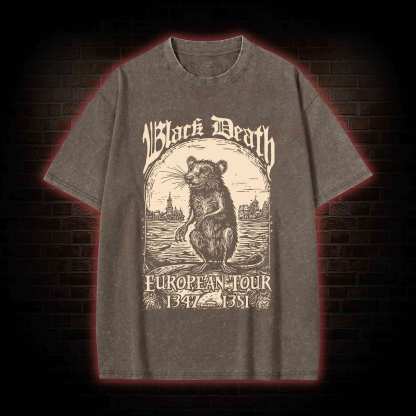 Black Death European Tour Washed T-shirt