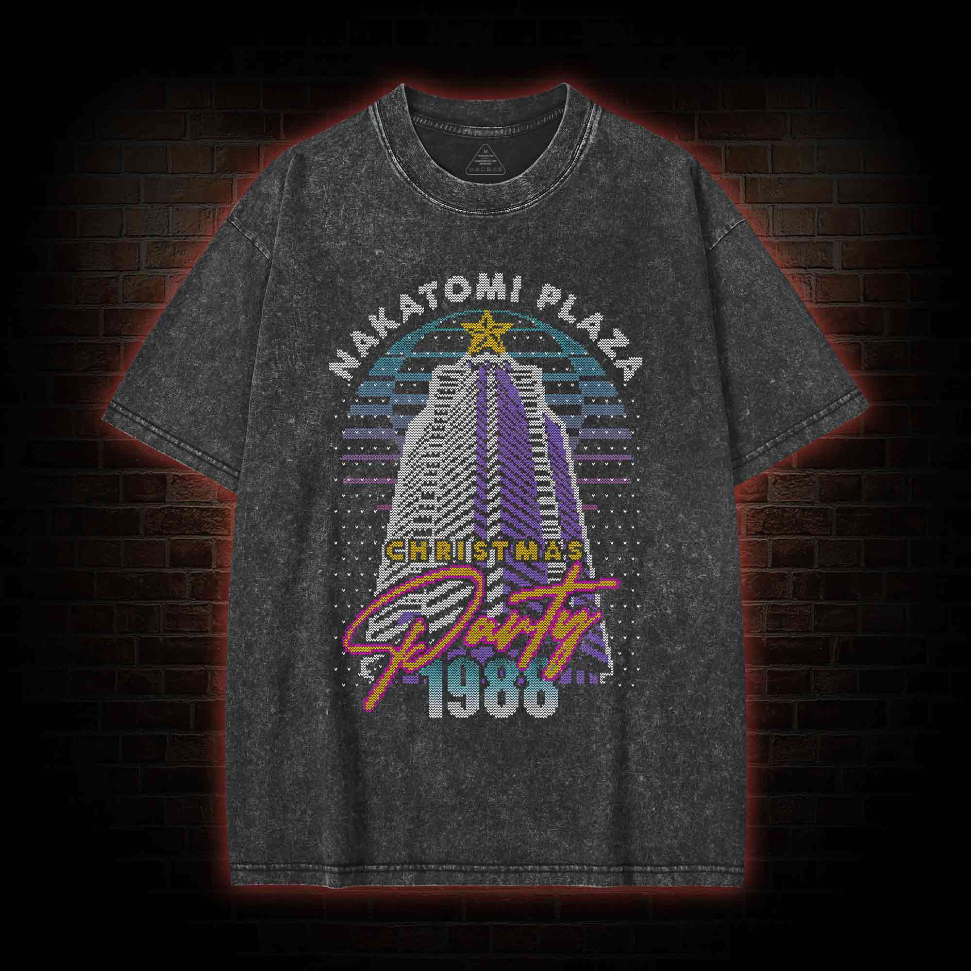 Nakatomi Plaza Christmas Party Washed T-shirt