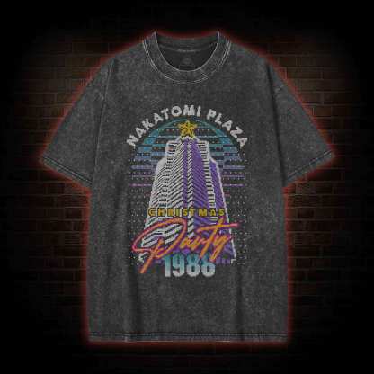 Nakatomi Plaza Christmas Party Washed T-shirt