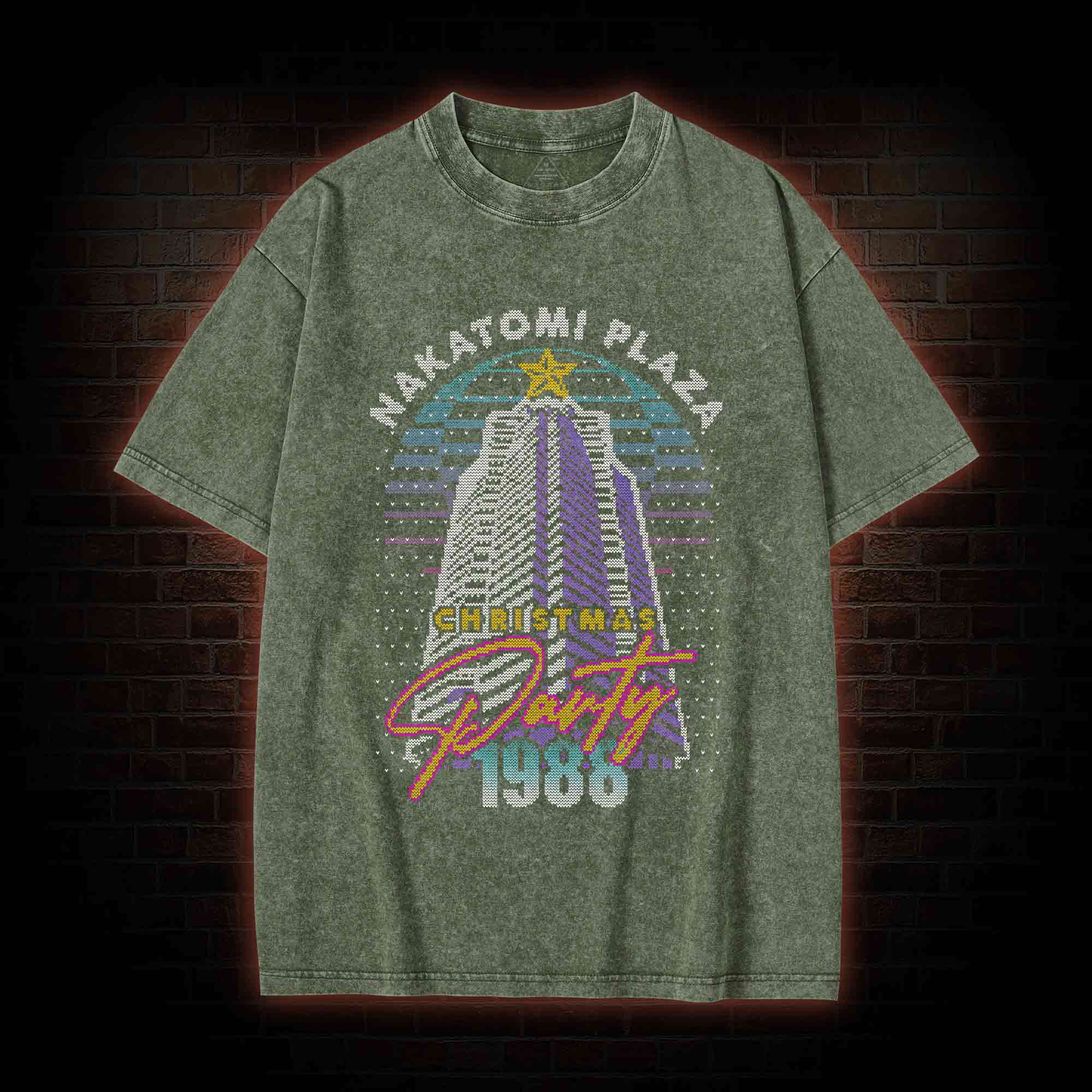 Nakatomi Plaza Christmas Party Washed T-shirt