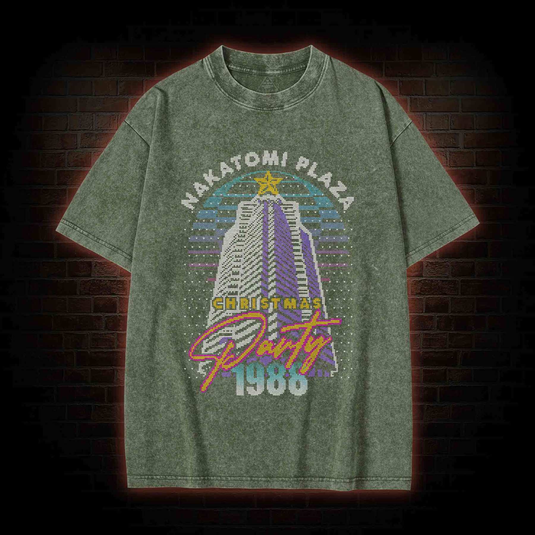 Nakatomi Plaza Christmas Party Washed T-shirt
