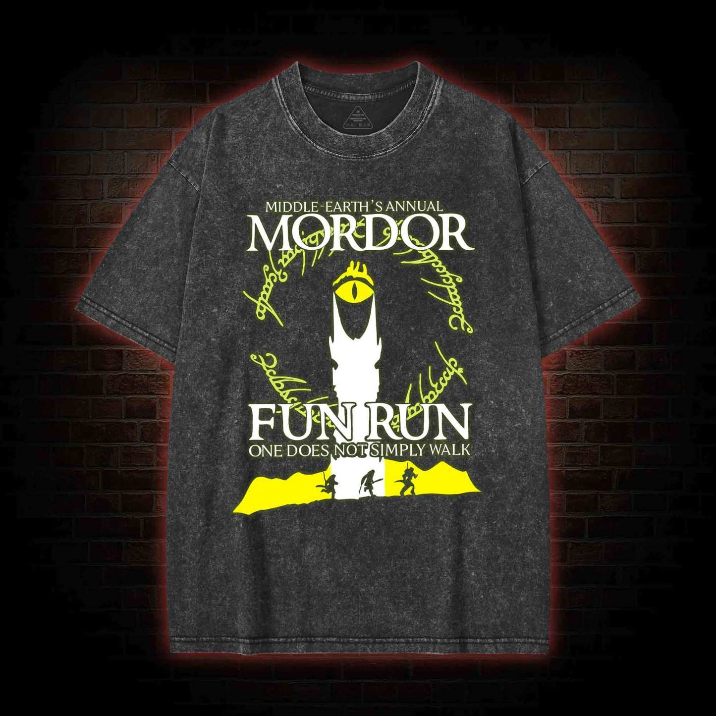 Mordor Fun Run Washed T-shirt