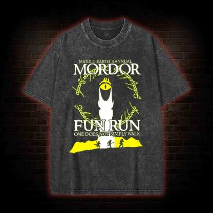 Mordor Fun Run Washed T-shirt