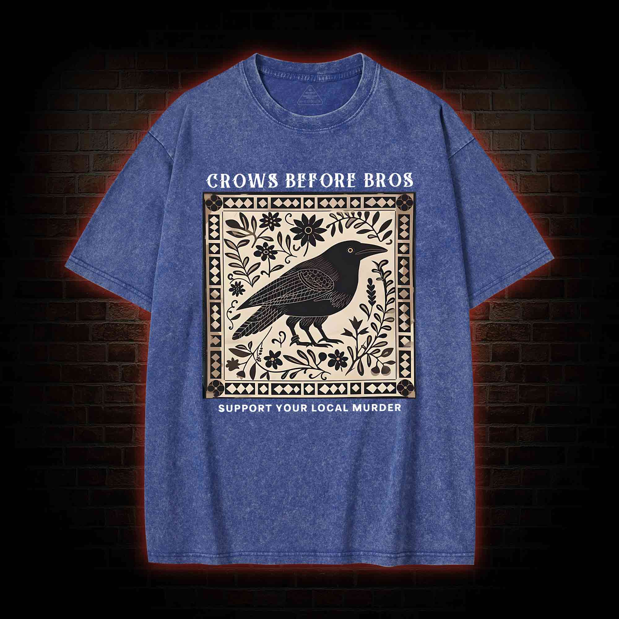 Crows Before Bros Washed T-shirt