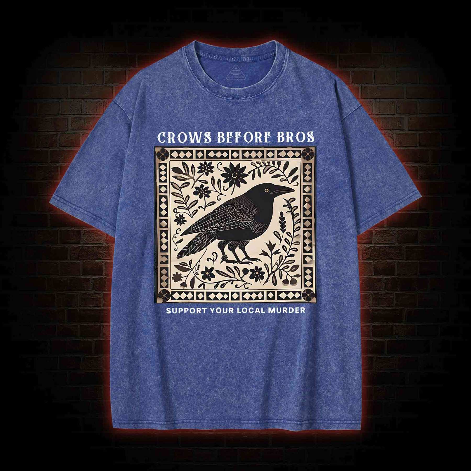 Crows Before Bros Washed T-shirt