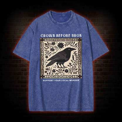 Crows Before Bros Washed T-shirt