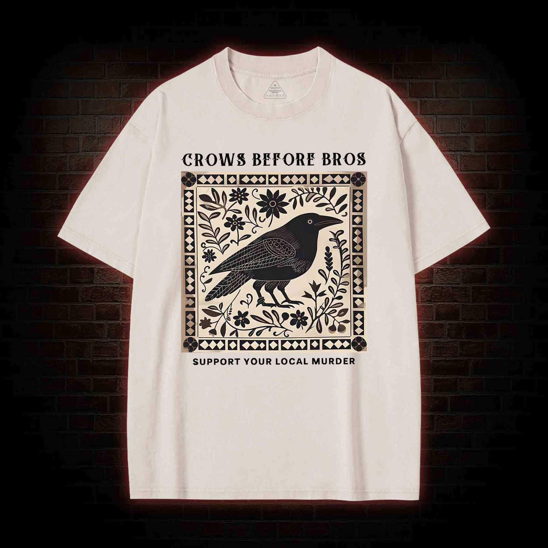 Crows Before Bros Washed T-shirt