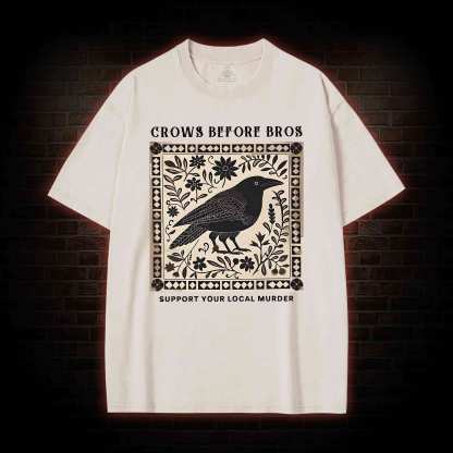 Crows Before Bros Washed T-shirt