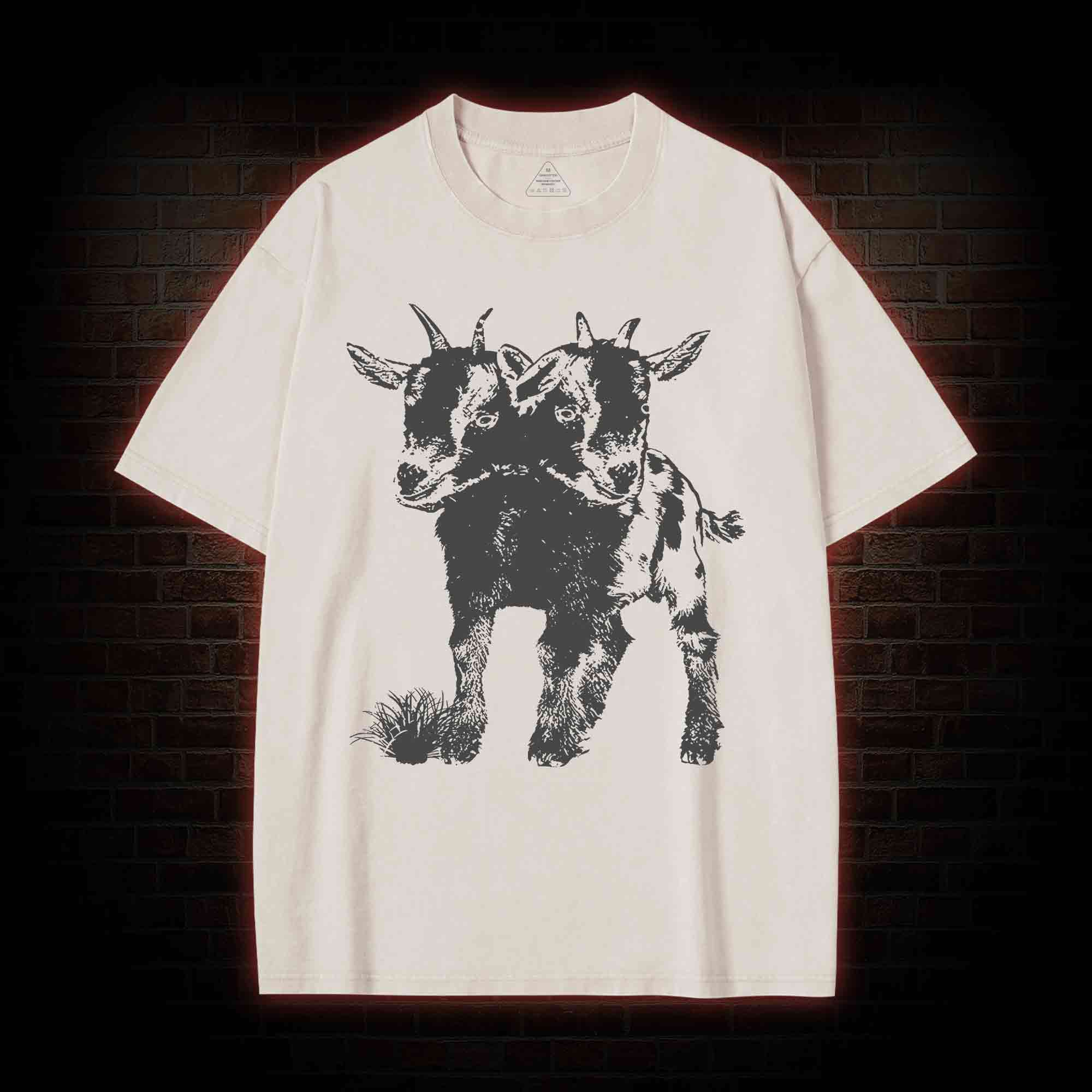 Two Headed Goat Washed T-shirt