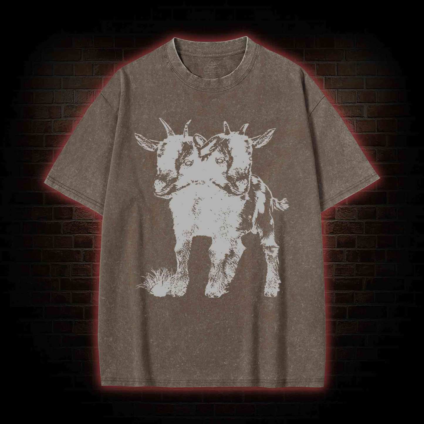 Two Headed Goat Washed T-shirt