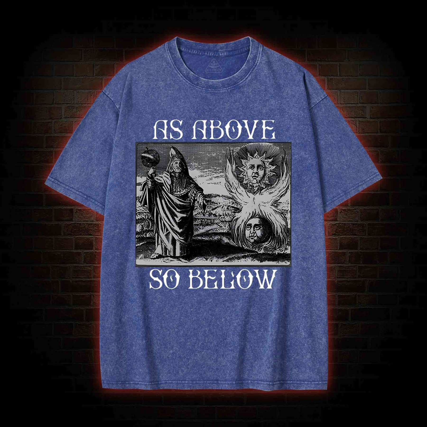 As Above So Below Washed T-shirt
